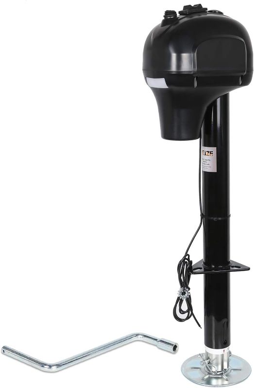 Photo 1 of **HEAVY DAMAGE, NON-FUNCTIONAL, PARTS ONLY** Weize 3500 Lb. Power Tongue Jack, Heavy Duty Electric Trailer Jack with 600D Polyester Protective Cover, 23-5/8" Lift, 12V DC
