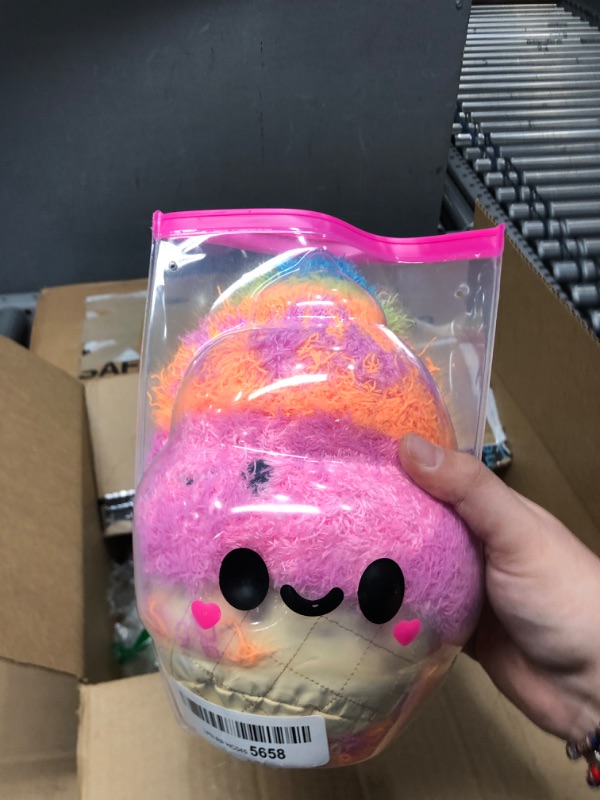 Photo 2 of Fluffie Stuffiez Ice Cream Small Collectible Feature Plush - Surprise Reveal Unboxing with Huggable ASMR Fidget DIY Fur Pulling, Ultra Soft Fluff