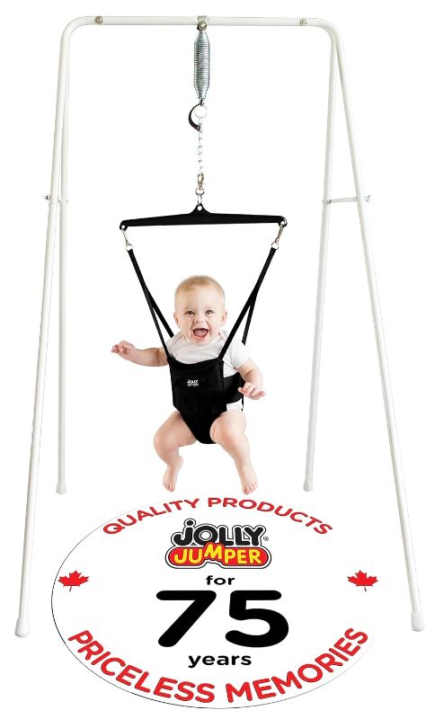 Photo 1 of 
Jolly Jumper **CLASSIC** - Black Saddle- The Original Jolly Jumper with stand. Trusted by parents to provide fun for babies and to create cherished memories...
Color:Black Saddle