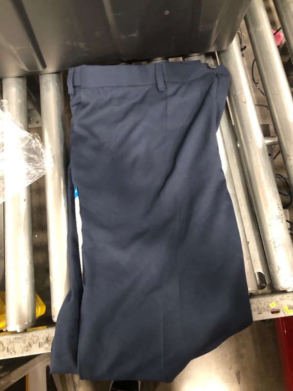 Photo 1 of Haggar Men's Cool 18 Pro Classic Fit Flat Front Pant-Regular and Big & Tall Sizes 44W x 32L Navy - Bt