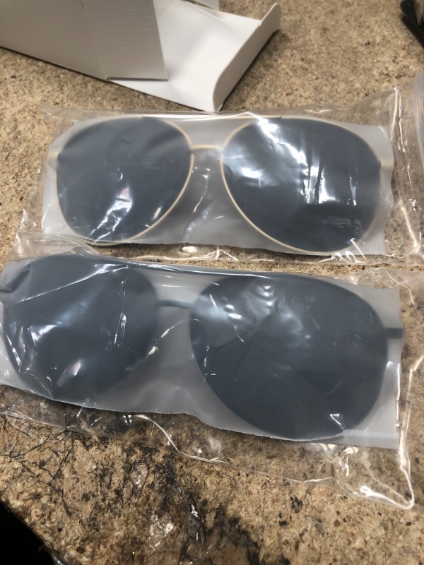 Photo 1 of  2 pk Black Aviator Sunglasses