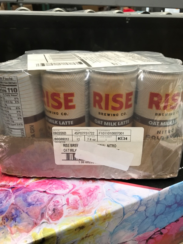 Photo 2 of 
RISE Brewing Co. Oat Milk Nitro Cold Brew Latte, No Sugar Added, Vegan, Organic & Non-GMO, Low Acidity, 7 fl. oz. Cans (12 Pack)