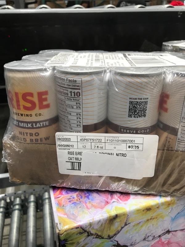 Photo 2 of 
RISE Brewing Co. Oat Milk Nitro Cold Brew Latte, No Sugar Added, Vegan, Organic & Non-GMO, Low Acidity, 7 fl. oz. Cans (12 Pack)