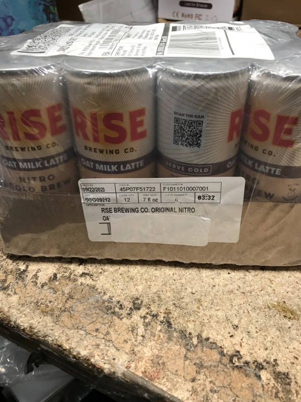 Photo 2 of 
RISE Brewing Co. Oat Milk Nitro Cold Brew Latte, No Sugar Added, Vegan, Organic & Non-GMO, Low Acidity, 7 fl. oz. Cans (12 Pack)