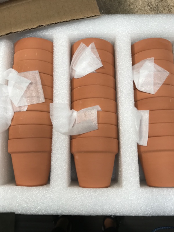 Photo 2 of 24 Pcs - 2.16" Small Mini Clay Pots Terracotta Pot Ceramic Pottery Planter Terra Cotta Flower Pot Succulent Nursery Pots - Great for Window Boxes, Cactus, Plants, Crafts, Wedding Favors