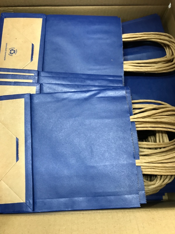 Photo 1 of 120 Blue Kraft  small gift Bags 