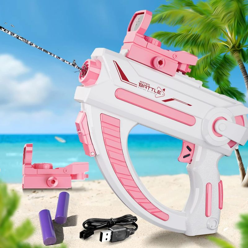 Photo 1 of 
Electric Water Gun for Adults Kids, Automatic Water Soaker with Large Capacity Battery, 140CC Squirt Guns Water Blasters
