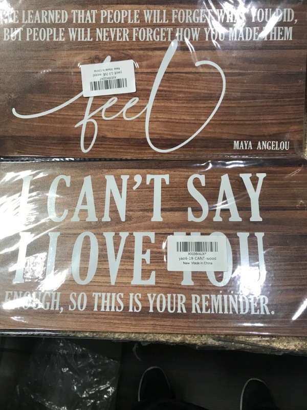 Photo 1 of 2 pack faux wood sign