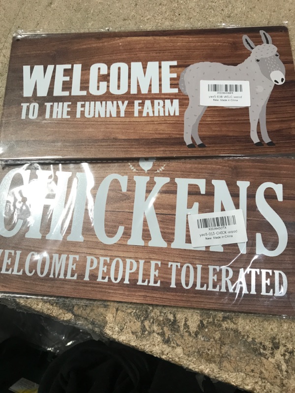 Photo 1 of 2 pack faux wood sign