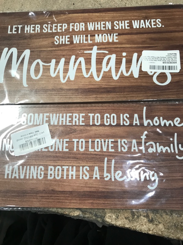 Photo 1 of 2 pack faux wood sign