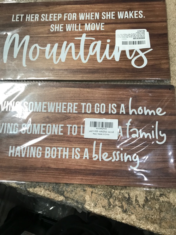 Photo 1 of 2 pack faux wood sign