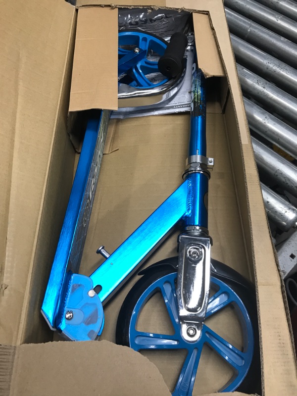 Photo 2 of **PARTS ONLY, BRAKE BENT, BACK WHEEL DOES NOT FUNCTION** Razor A5 Lux Kick Scooter - Large 8" Wheels, Foldable, up to 220 lbs Blue 