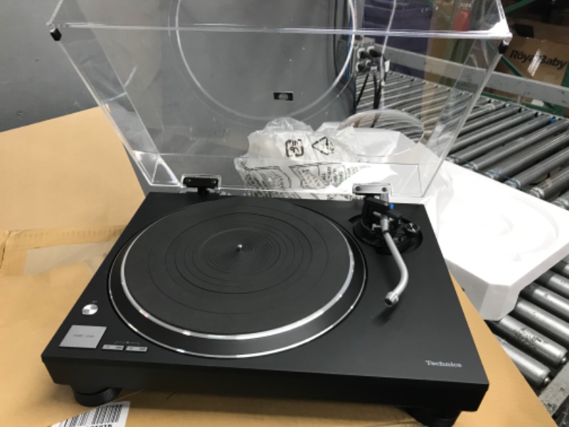 Photo 3 of Technics Turntable, Premium Class HiFi Record Player with Coreless Direct, Stable Playback, Audiophile-Grade Cartridge and Auto-Lift Tonearm, Dustcover Included – SL-100C, Black (SL-100C-K)