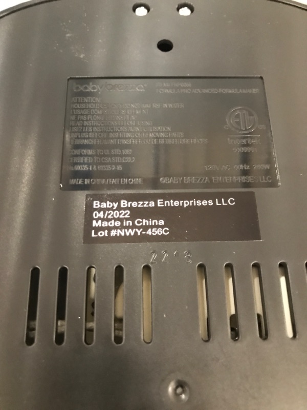 Photo 1 of Baby Brezza Formula Pro Mini Baby Formula Maker – Small Baby Formula Mixer Machine Fits Small Spaces and is Portable for Travel– Bottle Makers Makes The Perfect Bottle for Your Infant On The Go Advanced, WiFi **missing cup and accessories**