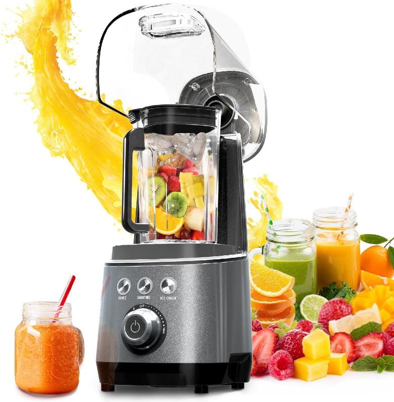 Photo 3 of 
Roll over image to zoom in







5 VIDEOS
Feekaa Quiet Blender for Shakes and Smoothies, with Low Noise Soundproof and 44oz Tritan Jar, Quiet Blenders for Kitchen, Juice Blender for Fruit and Vegetable, Ice Crush, Black
Visit the
