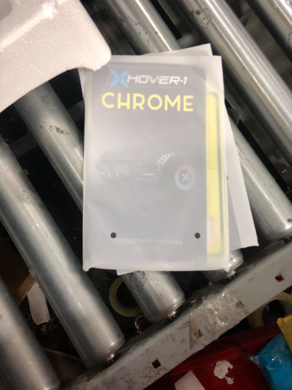 Photo 3 of **CHARGER NOT COMPATIBLE W/ AMERICAN OUTLETS**  Hover-1 Chrome 2.0 Electric Hoverboard | 6MPH Top Speed, 7 Mile Range, 4.5HR Full-Charge, Built-In Bluetooth Speaker, Rider Modes: Beginner to Expert Chrome 2.0 + Go-Kart Black