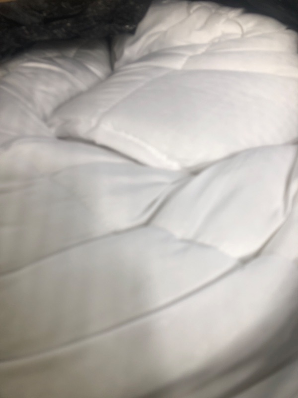 Photo 2 of ABOUTABED California King Bedding Comforter Duvet Insert - All Season Goose Down Alternative - Ultra Soft Quilted Comforters with Corner Tabs- Hotel Collection Machine Washable California King White Checkered