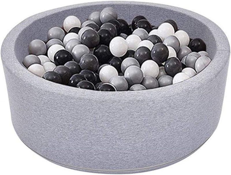 Photo 1 of 35 x 11.5 inch Foam Ball Pit, Baby/Toddler Ball Pit Can Hold 200 Round Ball Ball Pool for Baby Kids Soft Round Ball Pool Children Toddler Playpen (Light Grey).