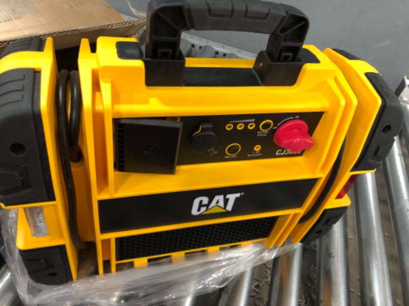 Photo 2 of ***parts only not functional***CAT CJ3000 Professional Jump Starter: 2000 Peak/1000 Instant Amps, Built-In Power Switch, Battery Clamps