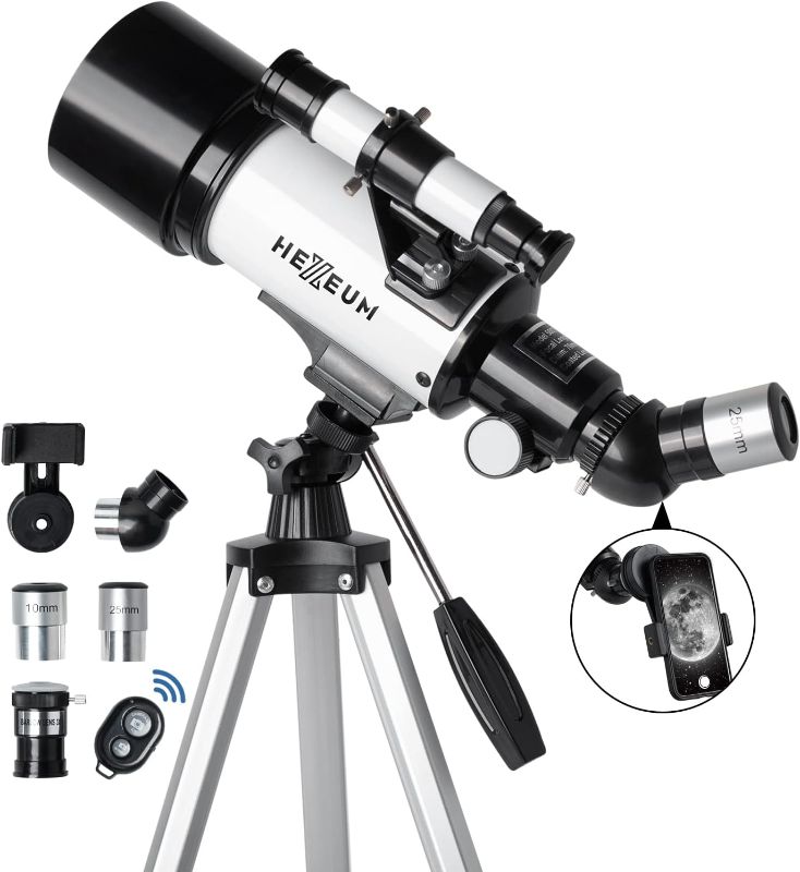 Photo 1 of ***Parts Only***Telescope for Kids & Adults - 70mm Aperture 500mm AZ Mount Fully Multi-Coated Optics Astronomical refracting Portable Telescopes, with Tripod Phone Adapter, Carrying Bag, Remote Control
