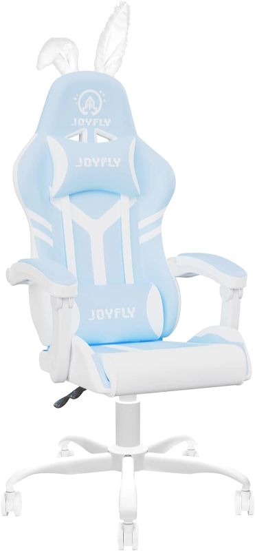 Photo 1 of JOYFLY Gaming Computer Chair for Girls Teens, Ergonomic PC Office Kawaii Gamer Chair with Lumbar Support for Women?Light Blue?
