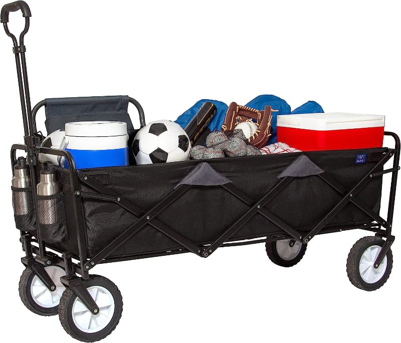 Photo 1 of 
MacSports 52" Extra Long Extender Wagon Cart Heavy Duty Collapsible Wagon Cart with All-Terrain Wheels - Portable Lightweight Folding Cart for Sports...