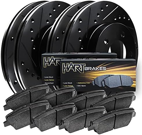 Photo 1 of Hart Brakes Front Rear Brakes and Rotors Kit |Front Rear Brake Pads| Brake Rotors and Pads| Heavy Duty Brake Pads and Rotors - BHCC.66081.04
