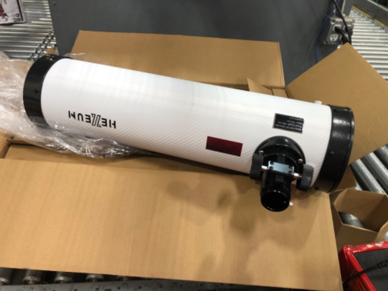 Photo 2 of HEXEUM Telescope 130EQ Astronomical Reflector - Manual Equatorial for Adults Astronomy. Comes with 2X Barlow Lens Phone Adapter and Moon Filter & Sun Fliter, Wireless Control, White