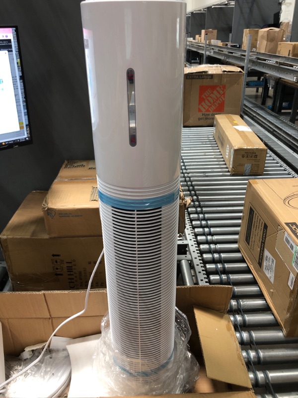 Photo 2 of Air Choice Evaporative Cooler, 40" Portable Tower Fan with 70° Oscillating for Big Space, 3 Speeds & Modes, 8H Timer, 2 Ice Packs, Removable Water Tank, Portable Swamp Cooler with LCD Panel & Remote
