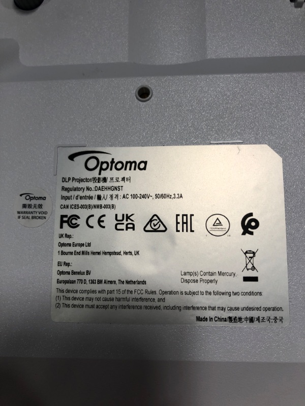 Photo 1 of Optoma GT1080HDRx Short Throw Gaming Projector | Enhanced Gaming Mode for 1080p 120Hz Gameplay at 8.4ms | 1080p and HDR support with 4K UHD input | Bright 3,800 Lumens for Day and Night Gaming | White GT1080HDRx (1080p, Lamp, HDMI)