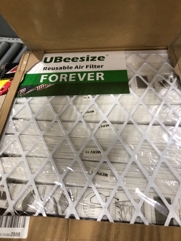 Photo 2 of UBeesize Reusable Air Filter 20x20x1 (9-Pack), MERV 11 MPR 1200 AC/HVAC Furnace Filters,Deep Pleated Air Clean (Actual Size 19.5" x 19.5" x 0.8"),1x Reusable ABS Frame+9 x Inner Filter,Breathe Fresher 20x20x1 1 frame+9 filter MERV11