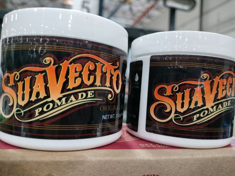 Photo 2 of Suavecito Pomade Original Hold 4 oz, 1 Pack - Medium Hold Hair Pomade For Men - Medium Shine Water Based Wax Like Flake Free Hair Gel - Easy To Wash Out - All Day Hold For All Hairstyles 4 Ounce (Pack of 2) Original