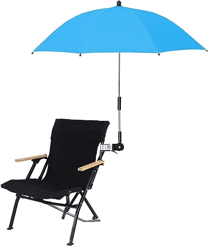 Photo 1 of Chair Umbrella with Clamp,Adjustable Beach Umbrella with Universal Clamp,UV Protection Sunshade Umbrella for Patio Chair,Beach Chair,Stroller,Sport chair,Wheelchair and Wagon
