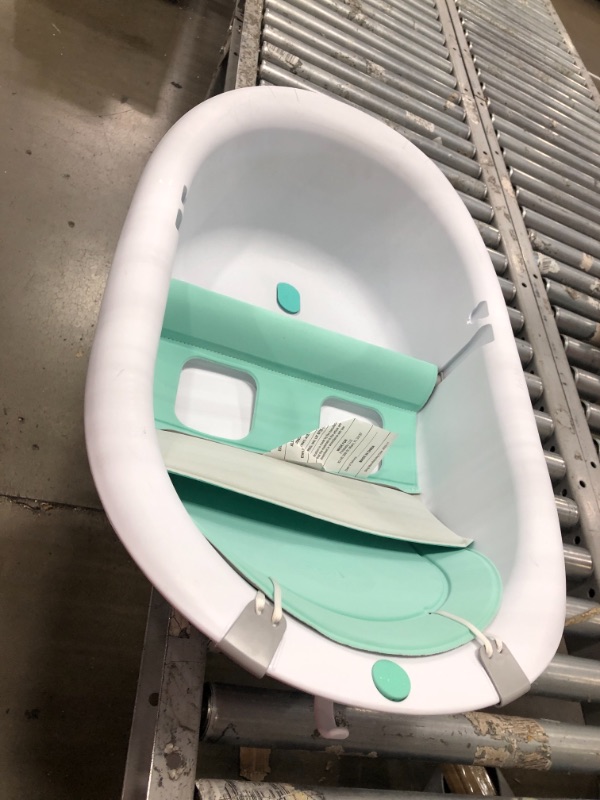 Photo 2 of 4-in-1 Grow-with-Me Bath Tub by Frida Baby Transforms Infant Bathtub to Toddler Bath Seat with Backrest for Assisted Sitting in Tub