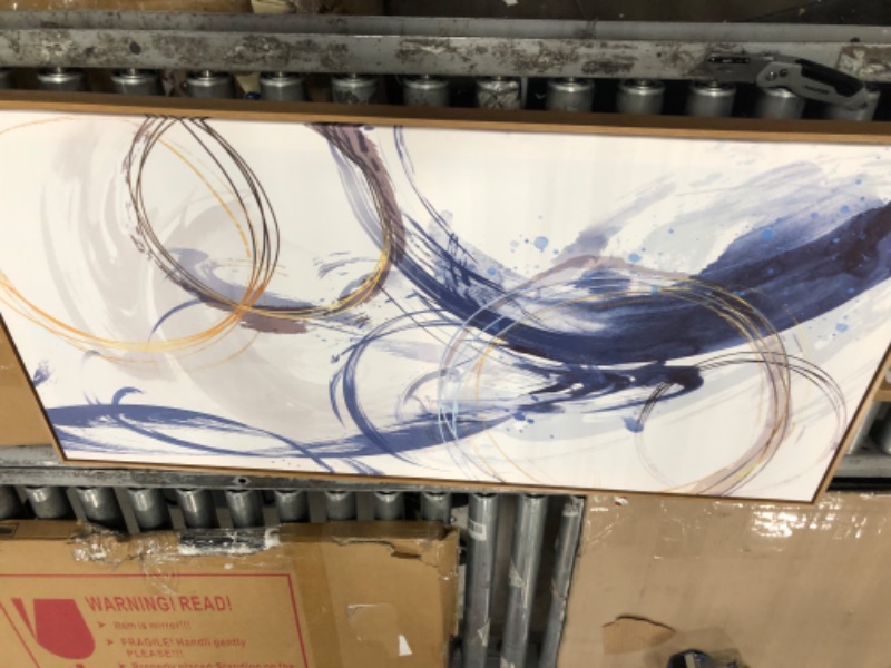 Photo 1 of Framed Wall Art Abstract Art Paintings Blue Fantasy Colorful Graffiti on White Background Modern Artwork wall Decor for Living Room Bedroom Kitchen 20''x40'' 20inchx40inch with framed