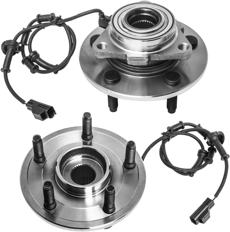 Photo 1 of A-Premium 2 x Front Wheel Bearings and Hub Assembly Compatible with Dodge Ram 1500 2002 2003 2004 2005, 4WD, w/ABS 5-Lug, Replace # 515073