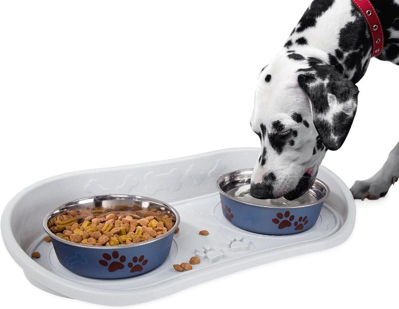 Photo 1 of PETMAKER Non Skid Pet Bowl Tray grey, Original
