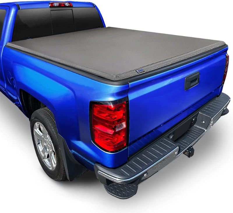 Photo 1 of *USED* vks Soft Tri-Fold Truck Bed Tonneau Cover Compatible with 2014-2018 Silverado/Sierra 1500/15-18 Silverado/Sierra 2500HD/3500HD Extra Short Bed 6'6"