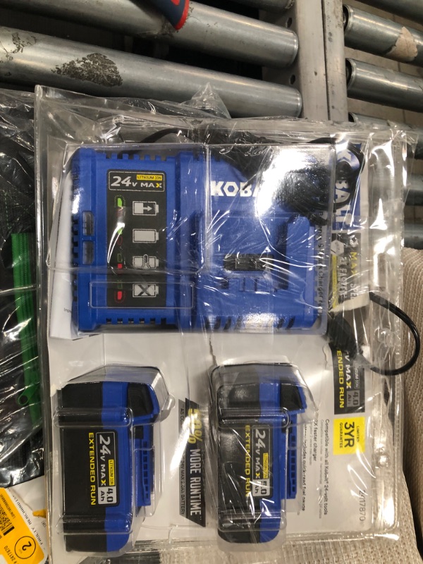 Photo 5 of Kobalt 24-Volt Max 2-Pack 4 Amp-Hour Lithium Power Tool Battery Kit (Charger Included)