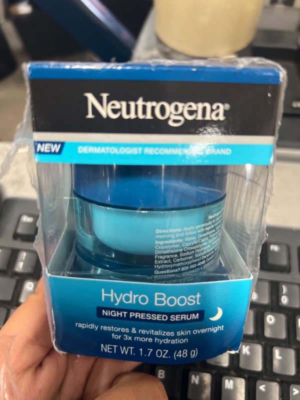 Photo 2 of Neutrogena Hydro Boost Night Moisturizer for Face, Hyaluronic Acid Facial Serum for Dry Skin, Oil-Free and Non-Comedogenic, 1.7 oz
