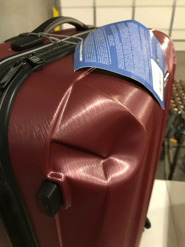 Photo 3 of **DENTED IN MANY PLACES BUT OTHERWISE GOOD CONDITION** Samsonite Centric 2 Hardside Expandable Luggage, CORDOVAN Checked-Medium 24-Inch 