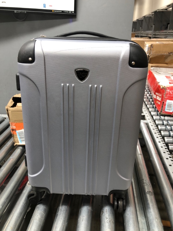 Photo 1 of Travelers Club Cosmo Hardside Spinner Luggage, Silver, Carry-On 20-Inch
