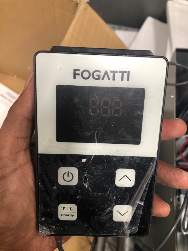 Photo 3 of "MISSING COVER" FOGATTI RV Tankless Water Heater, 2.9 GPM, Gen 2, with White Door and Remote Controller, 55,000 BTU, InstaShower 8 Plus, Best High Altitude Performance, Ideal for RVers' Everyday Use 8 Plus White