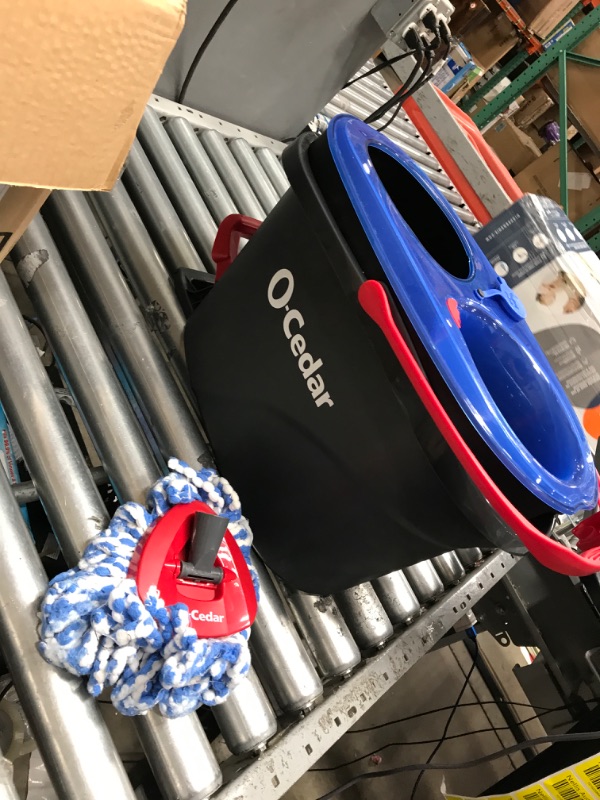 Photo 1 of **USED**
O-Cedar EasyWring RinseClean Microfiber Spin Mop & Bucket Floor Cleaning System