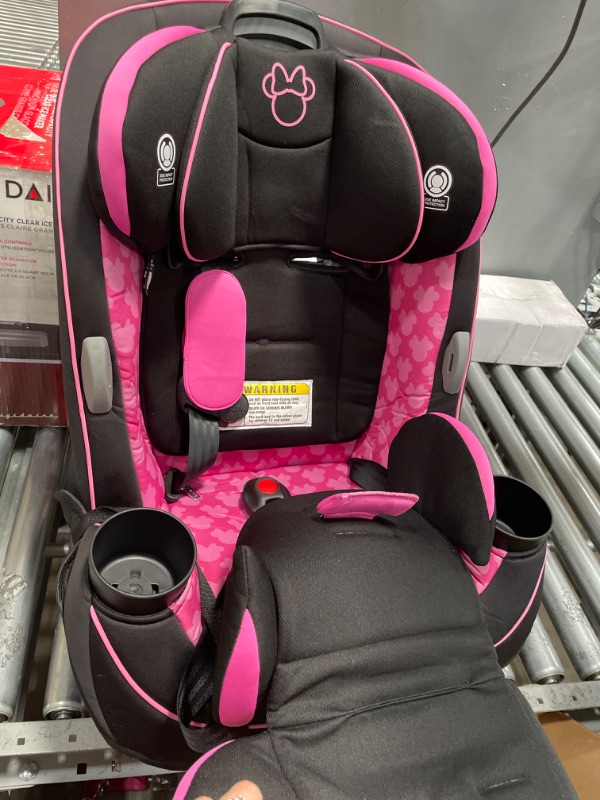 Photo 4 of **USED**
Disney Baby Grow and Go All-in-One Convertible Car Seat, Rear-facing 5-40 pounds, Forward-facing 22-65 pounds, and Belt-positioning booster 40-100 pounds, Simply Minnie