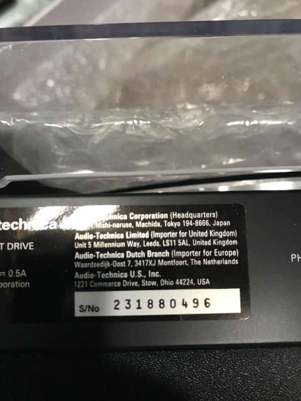 Photo 3 of Audio-Technica AT-LP60X-BK Fully Automatic Belt-Drive Stereo Turntable, Black, Hi-Fi, 2 Speed, Dust Cover, Anti-Resonance, Die-Cast Aluminum Platter