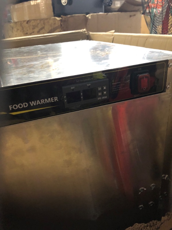 Photo 6 of [FOR PARTS, READ NOTES]
VEVOR Hot Box Food Warmer, 19"x19"x29" Concession Warmer with Water Tray, Five Disposable Catering Pans, Countertop Pizza
