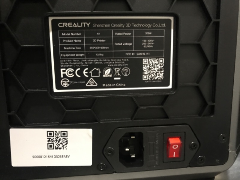 Photo 3 of Creality K1 Eco Friendly 600mms Hands Free Auto Leveling Speedy 3D Printer
