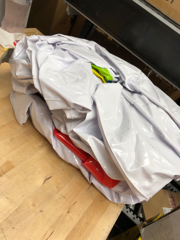 Photo 1 of Did Not Inflate***SCS Direct Giant Inflatable Pool Water Slide with Built-in Side Sprinklers (98"x 51"x 51") - Rainbow Unicorn Pool Raft for Summer, Parties, Endless Fun