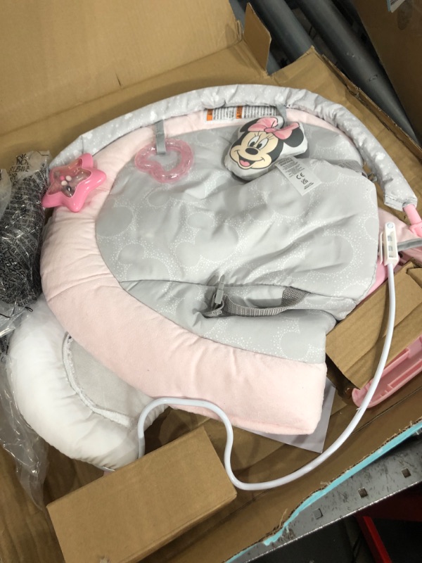 Photo 2 of Bright Starts Minnie Mouse Rosy Skies Cradling Baby Bouncer - Pink